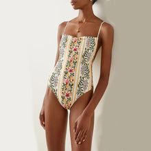 Load image into Gallery viewer, Floral One-Piece Swimsuit Swimwear Set of Two Fashion Pieces
