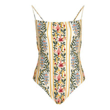 Load image into Gallery viewer, Floral One-Piece Swimsuit Swimwear Set of Two Fashion Pieces
