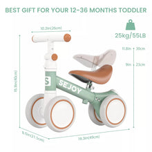 Load image into Gallery viewer, Baby Balance Bike 4 Wheels Toddler Walker Bicycle Toys Birthday Gifts For Girl Boy 3 Colors 1-3 Years Old Kids
