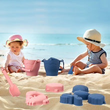 Load image into Gallery viewer, 8pcs Beach Toys children&#39;s beach toys, silicone bucket, parent-child interaction, sand digging, shovel, and water playing toys
