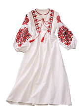 Load image into Gallery viewer, Women Embroidery  Dress Long-sleeve
