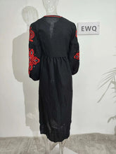 Load image into Gallery viewer, Women Embroidery  Dress Long-sleeve
