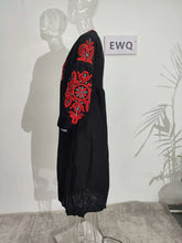 Load image into Gallery viewer, Women Embroidery  Dress Long-sleeve
