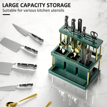 Load image into Gallery viewer, Cutter &amp; Cutlery Drying Rack Space Saving Utensil Holder with Removable Water Catch Tray Kitchen Cutter Organizer and Drainer
