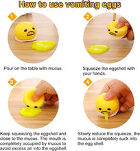 Load image into Gallery viewer, Squishy Puking Egg Yolk Stress Ball Yellow Goop Relieve Stress Toy Funny Squeeze Tricky Antistress Disgusting Egg Kids Toys
