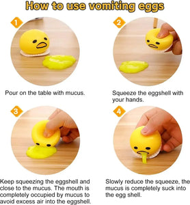 Squishy Puking Egg Yolk Stress Ball Yellow Goop Relieve Stress Toy Funny Squeeze Tricky Antistress Disgusting Egg Kids Toys