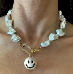 Floating Pearl Lariat Necklace