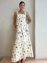 Load image into Gallery viewer, Dress Summer New Graffiti Square Neck Sleeveless Casual Loose  Dress
