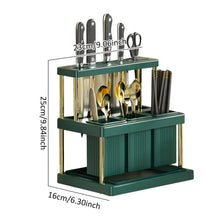 Load image into Gallery viewer, Cutter &amp; Cutlery Drying Rack Space Saving Utensil Holder with Removable Water Catch Tray Kitchen Cutter Organizer and Drainer
