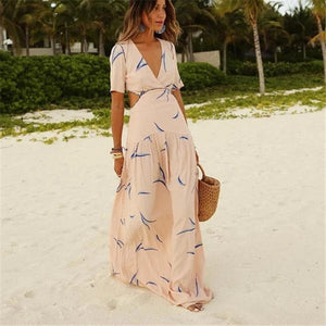 Alicia Boho Floral  Beach Dress